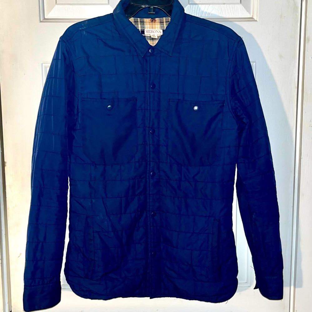 Mens Blue Merino Jacket